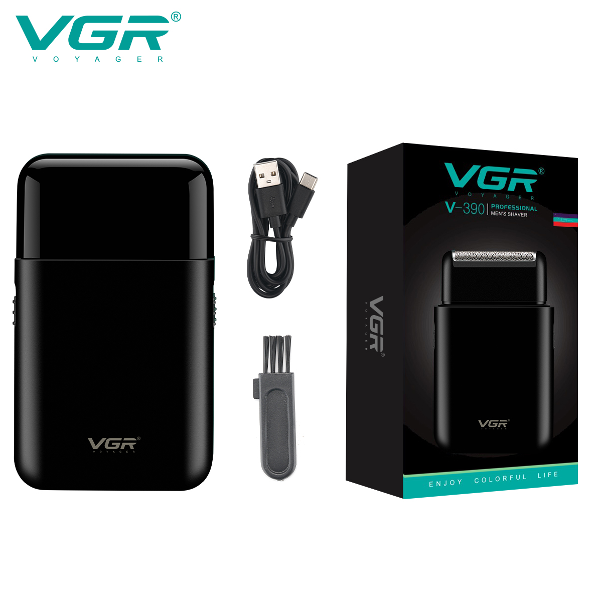 AFEITADORA ELÉCTRICA PROFESIONAL SHAVER VGR V-390 RECARGABLE - Imagen 3